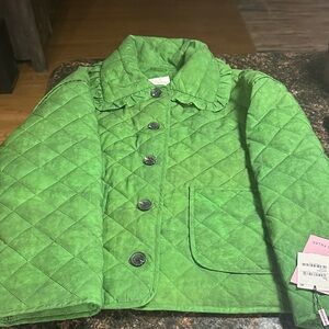 Avec Les Filles Green Quilted Puffer Jacket